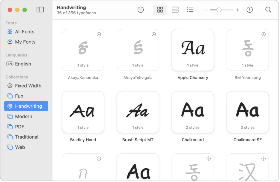 Font Book application autocad mac